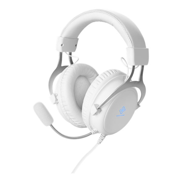 DELTACO GAMING WH85 Gaming Headset 57mm, LED – Weiß