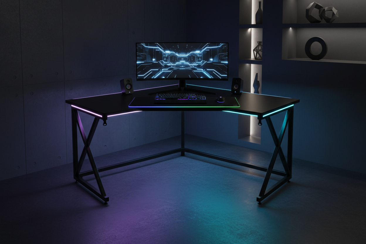 Gaming Tisch Klein – Unteransicht LED