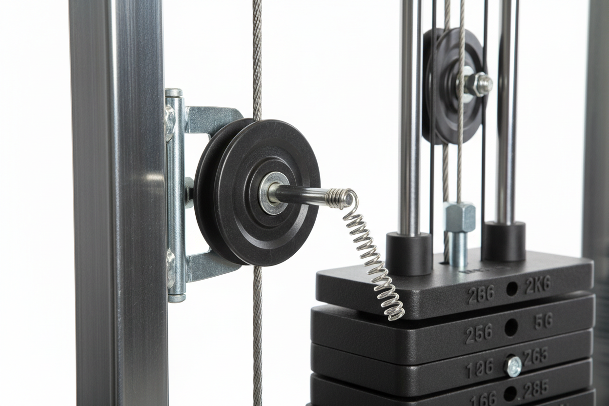 Detail Seilzug und Stahlrahmen der Body Solid Series 7