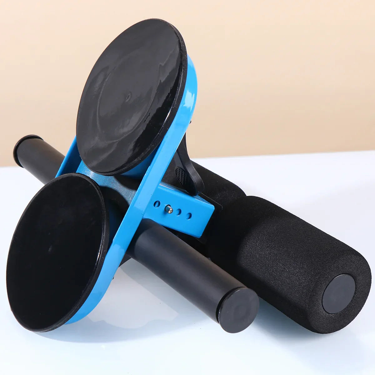 NNEOBA Suction Cup Sit-Up Assist Device – Blau | Doppelstange | Core Training
