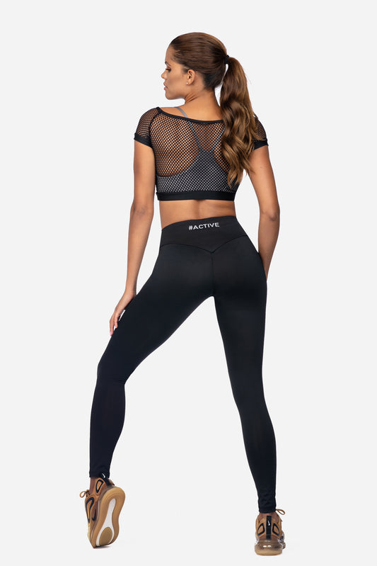 Damen Sport-BH Fitness Top L5167 – Schwarz/Grau | S–XL