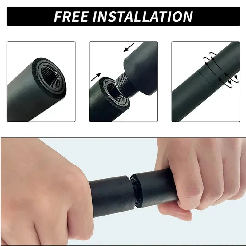 NNEOBA Fitness Stick Pilates Bar – Schwarz | 800 lbs | Full-Body Training