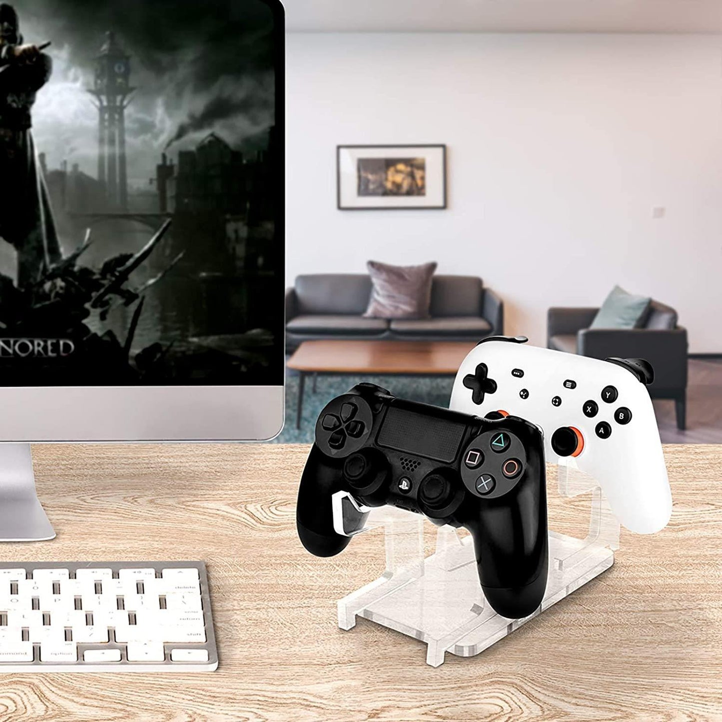 NNEIDS Acrylic Game Console Stand For Xbox Elite / Ps4 / Ps5 / Nvidia