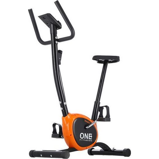 ONE Fitness RW3011 Ergometer – Schwarz-Orange | Riemenbremse | 100 kg