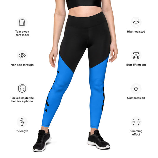 Gianneli – Sport-Leggings mit Kompression | ⅞-Länge