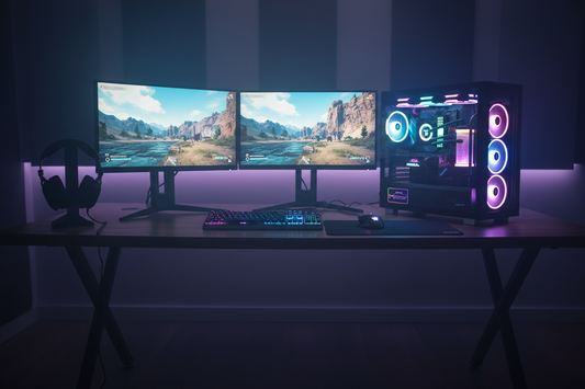 High-End Gaming Tower im professionellen Setup