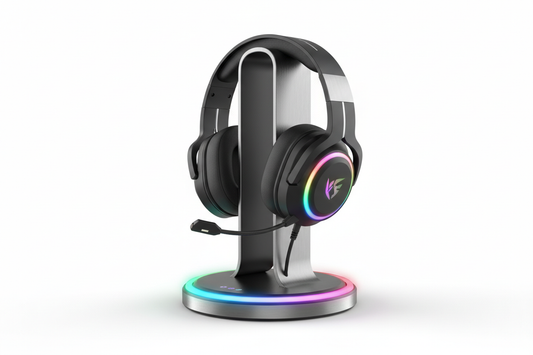 Gaming Headset Ständer mit RGB LED Frontansicht
