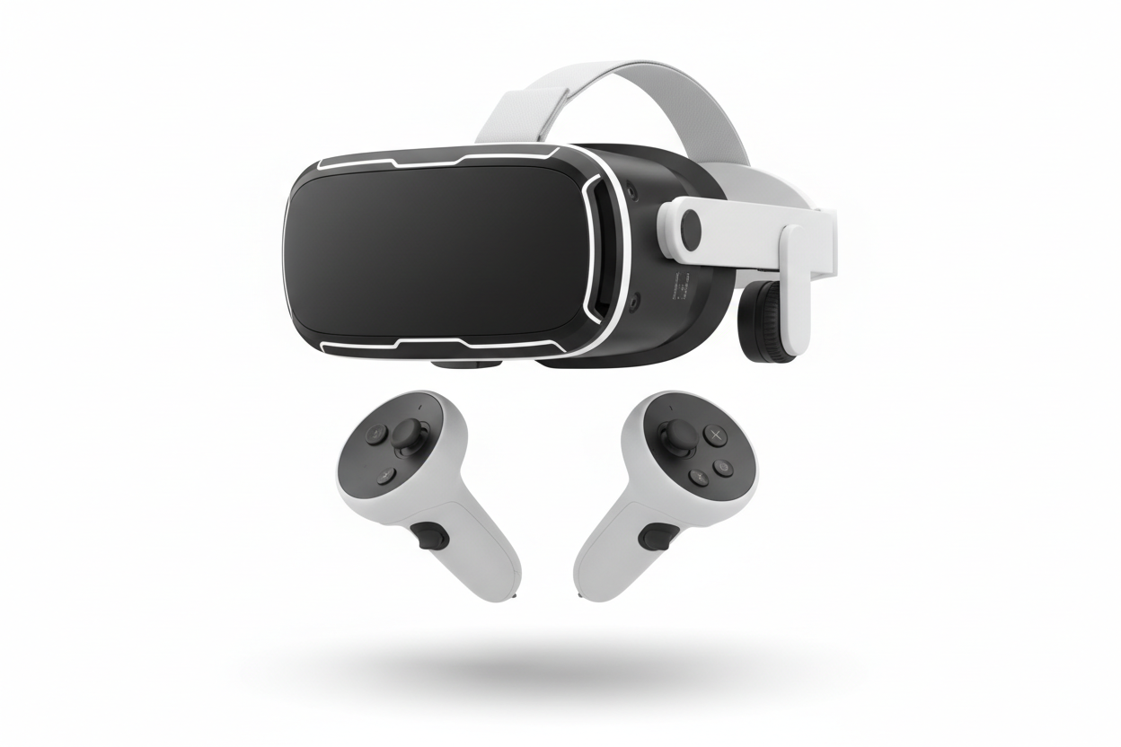 VR Brille All-in-One Headset mit zwei Controllern