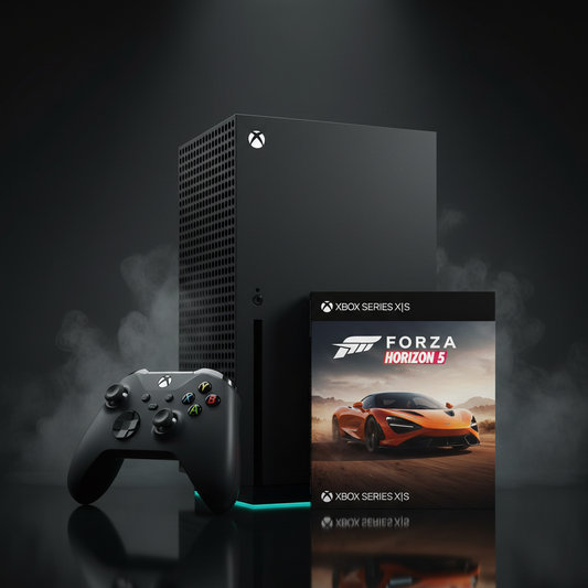 Xbox Series X Ultimate Bundle – Frontansicht mit Controller und Forza Horizon 5