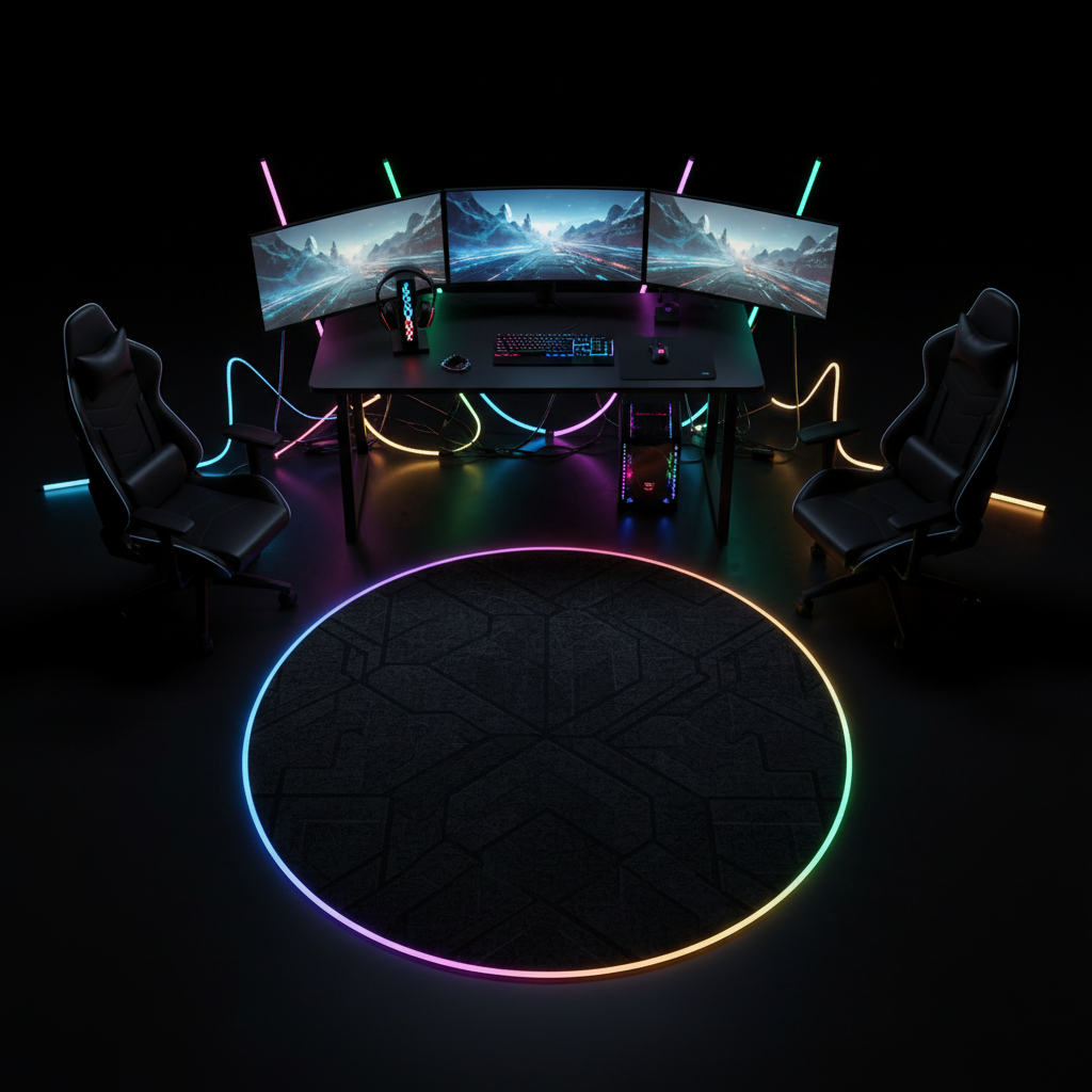 Gaming Teppich mit RGB-LED-Beleuchtung