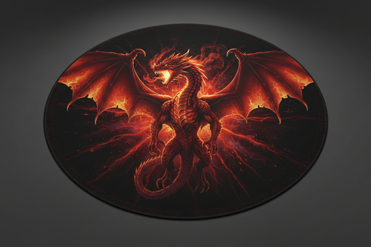 Gaming Teppich Dragon Fantasy Design