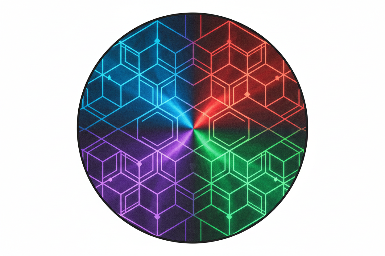 Gaming-Teppich Draufsicht mit geometrischem Muster