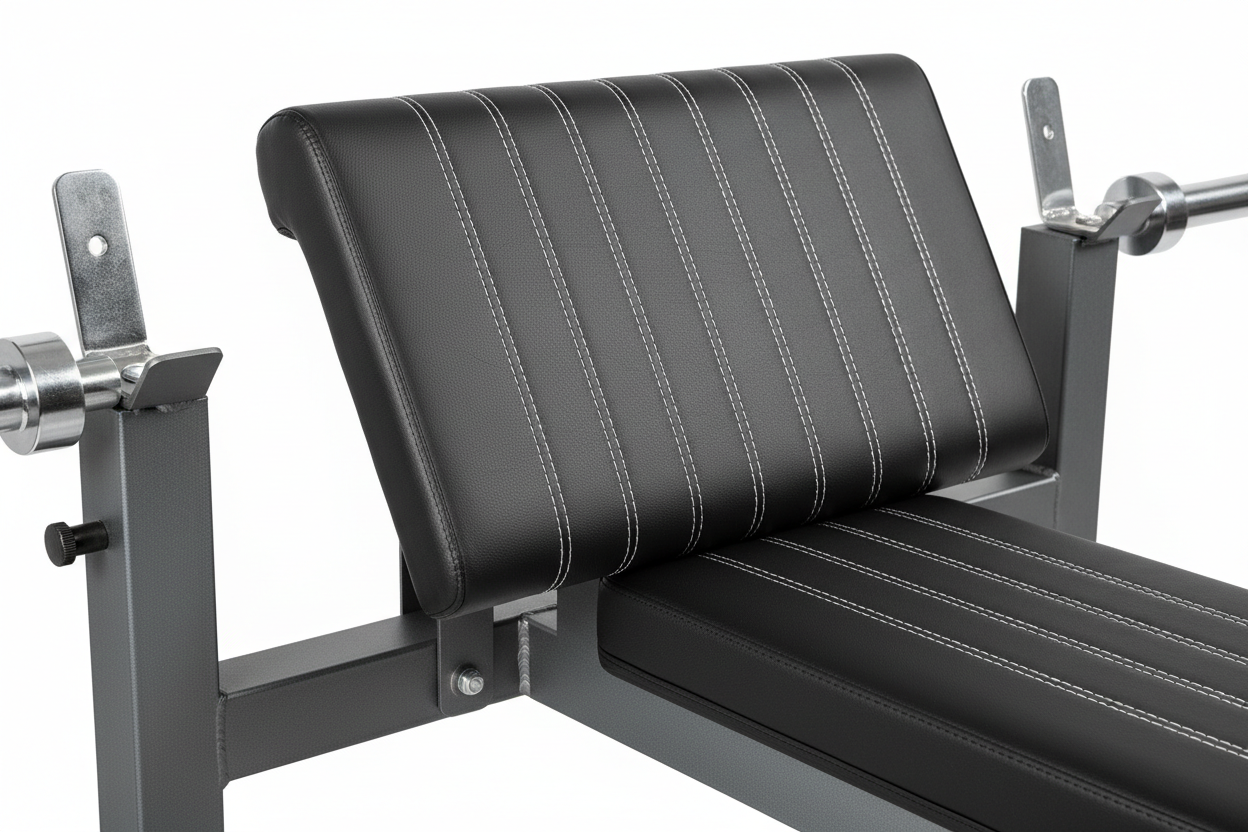 Detail Premium-Lederpolster und Chrom-Sicherheitsstangen