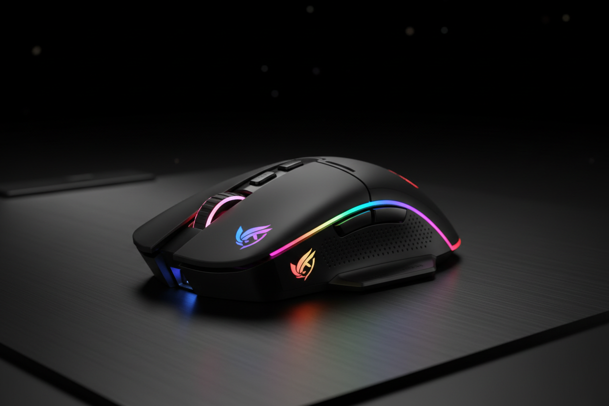 Gaming-Maus mit RGB-Beleuchtung