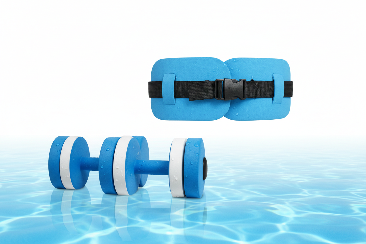 Aqua Fitness Set mit Wasserhantel und Jogging-Gürtel