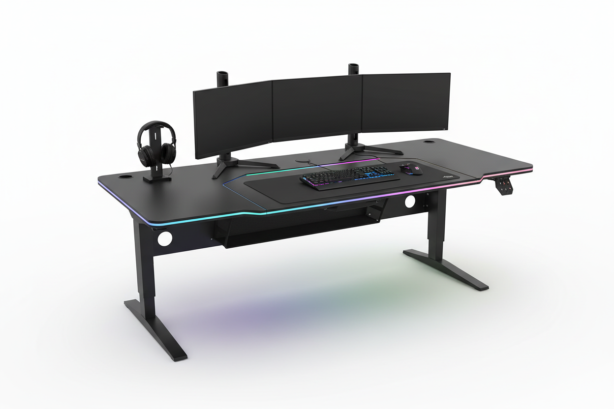 Gaming Tisch mit RGB LED Beleuchtung