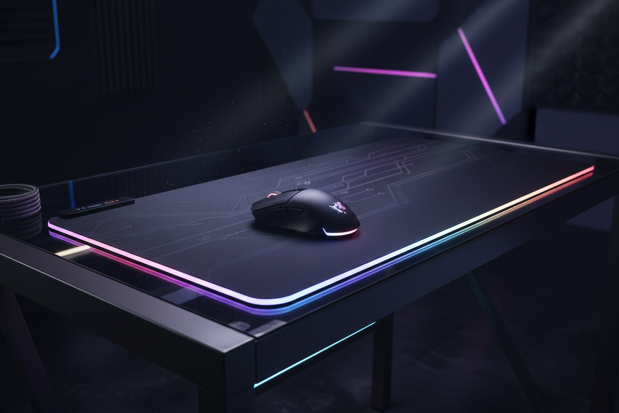 Gaming-Maus und XXL-Mauspad