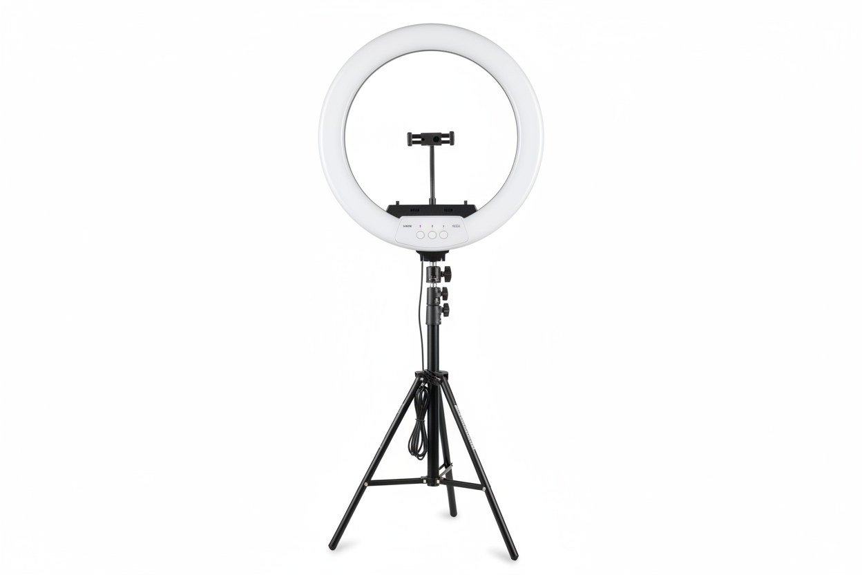 LED Ringleuchte 18 Zoll mit Stativ und Handyhalter