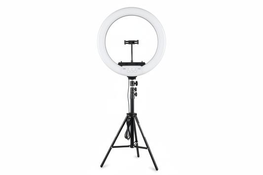 LED Ringleuchte 18 Zoll mit Stativ und Handyhalter