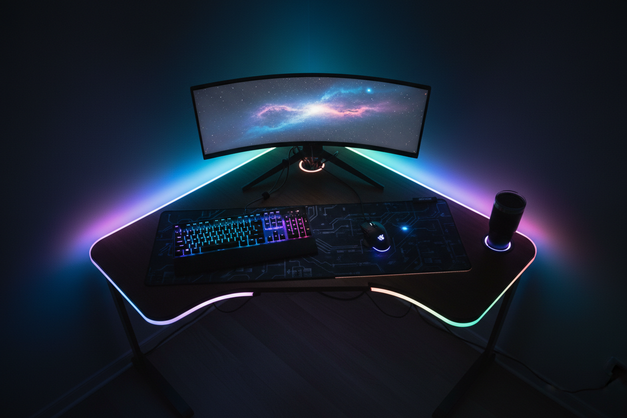 Gaming Tisch Klein – Vogelperspektive