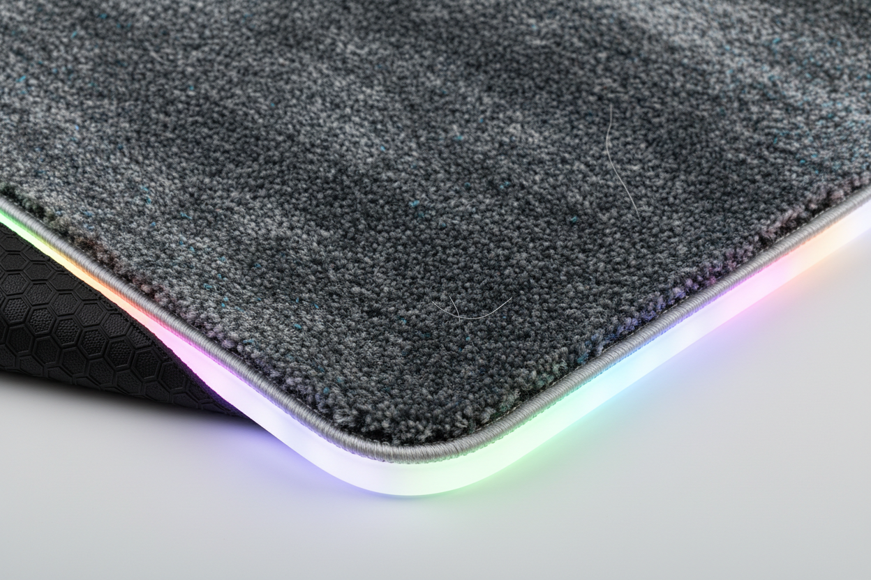 Detail LED-Streifen und rutschfeste Rückseite