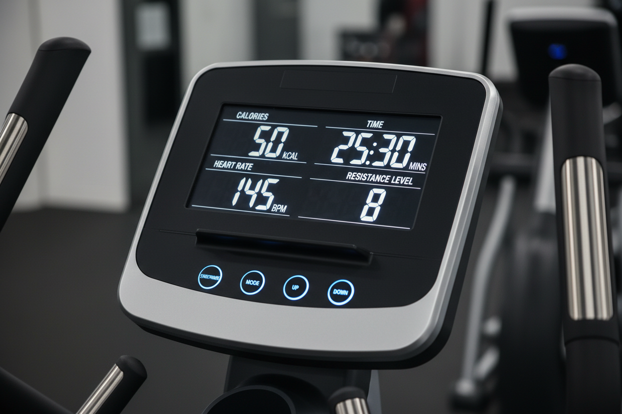 Nahaufnahme Display des Crosstrainers