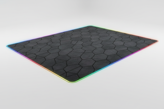 Gaming-Teppich LED XXL rechteckig Frontansicht