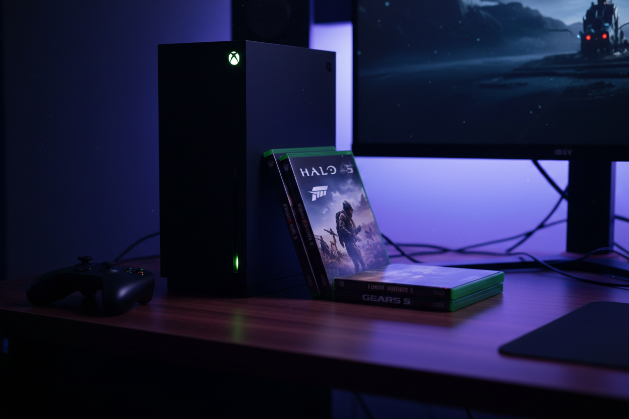 Xbox Series X Bundle, cineastische Gaming-Atmosphäre