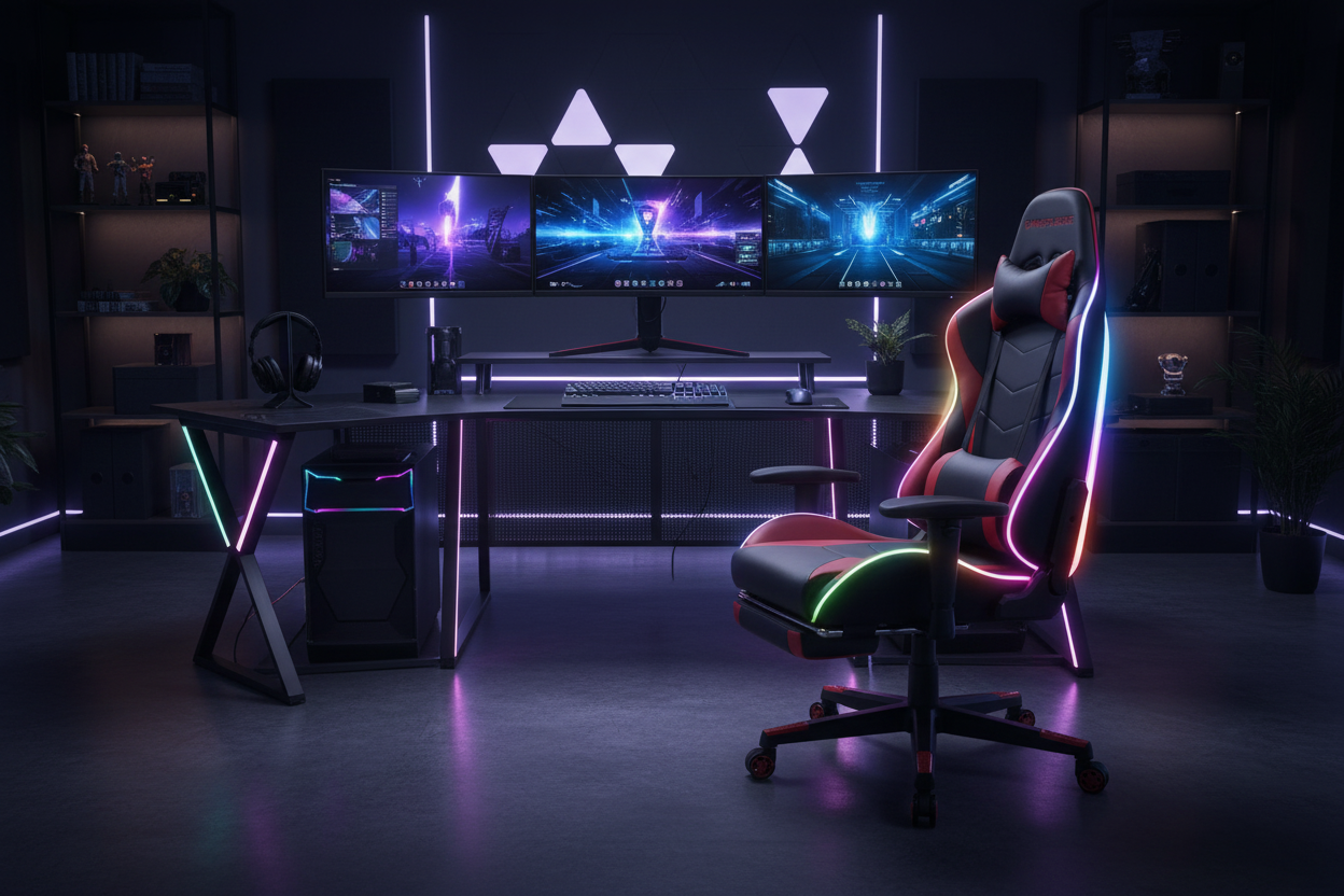 Gaming Stuhl im Gaming-Zimmer Setup