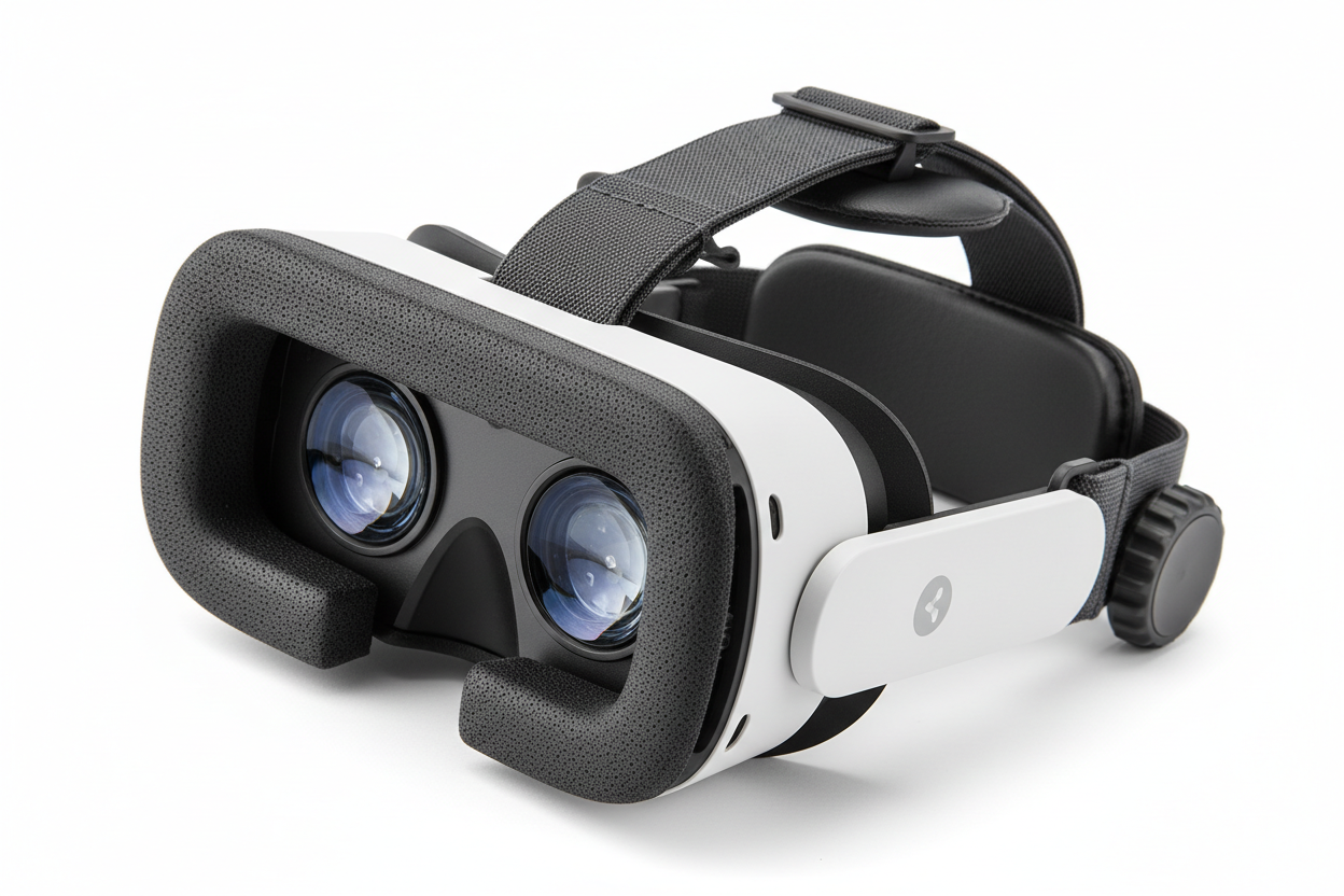 VR Brille Linsen und Polsterung Nahaufnahme