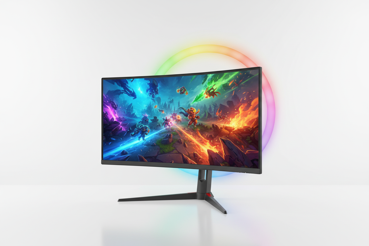 27 Zoll Curved Gaming Monitor mit RGB und 144Hz