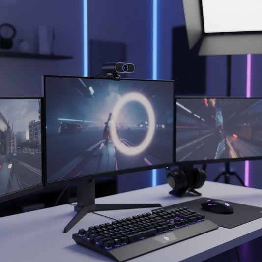Webcam Full HD am Monitor