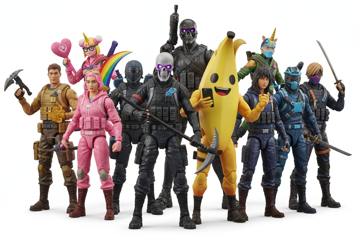 10 große Fortnite Sammelfiguren Set