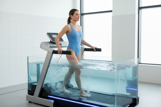 Person beim Training auf dem Aqua-Laufband