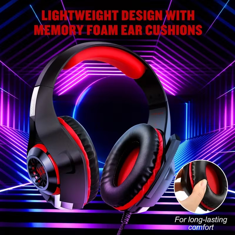 Gaming Headset mit Mikrofon für PS4, PS5, Xbox & PC – Surround-Sound, Noise-Cancelling, 3,5mm